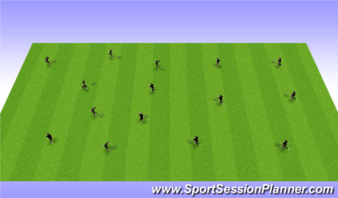 Football/Soccer Session Plan Drill (Colour): Ball Manipulation