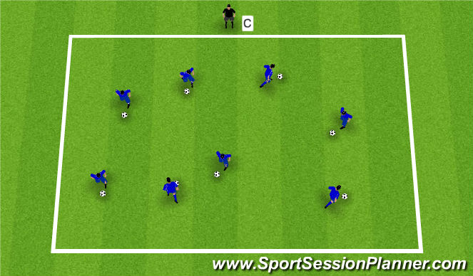 Football/Soccer Session Plan Drill (Colour): Physical Litteracy