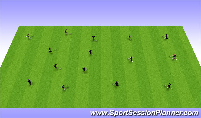 Football/Soccer Session Plan Drill (Colour): Ball Manipulation