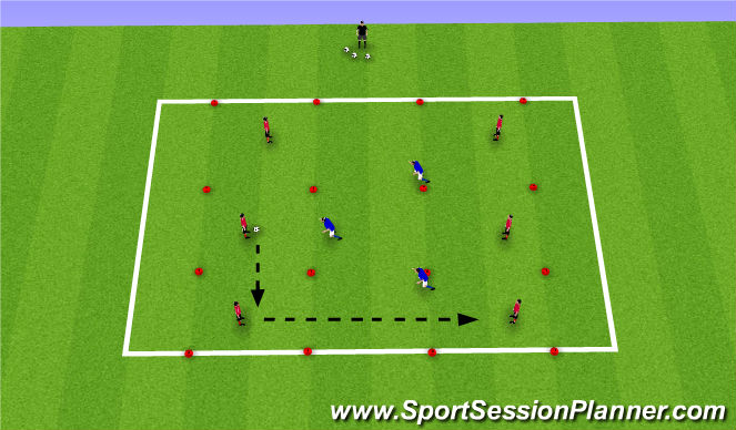 Football/Soccer Session Plan Drill (Colour): Screen 4
