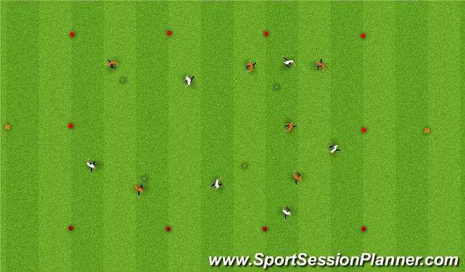 Football/Soccer Session Plan Drill (Colour): Warm Up