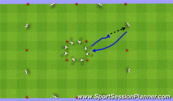 Football/Soccer Session Plan Drill (Colour): Warm Up short pass