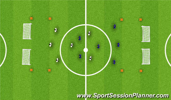 Football/Soccer Session Plan Drill (Colour): Skill Game