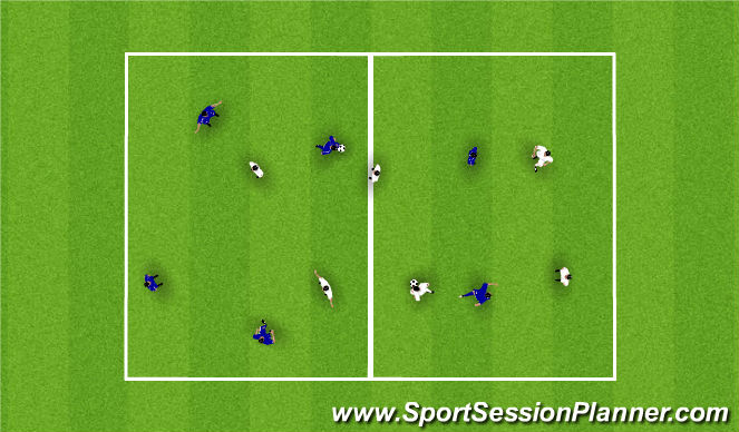 Football/Soccer Session Plan Drill (Colour): Skill Game