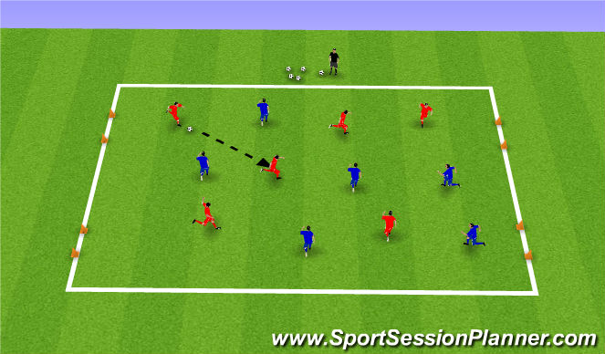 Football/Soccer Session Plan Drill (Colour): Game - Introduction