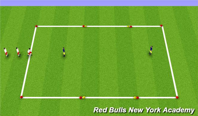 Football/Soccer Session Plan Drill (Colour): Shoot the gap