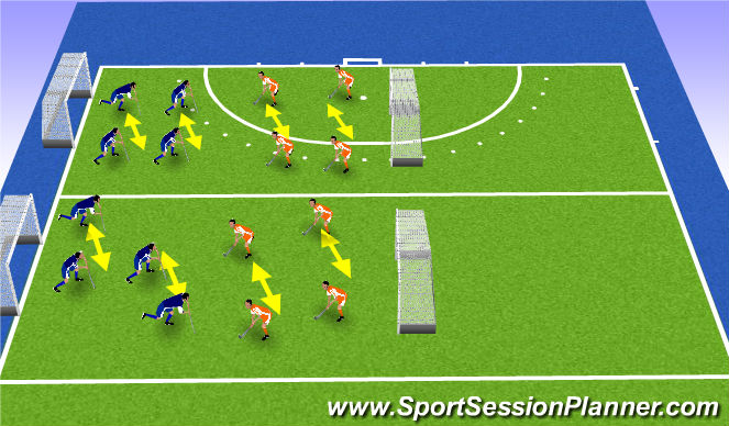 Hockey Session Plan Drill (Colour): warm up