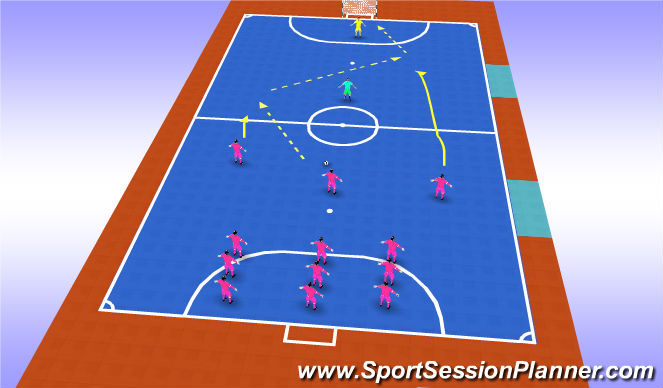 Futsal Session Plan Drill (Colour): Weight of pass