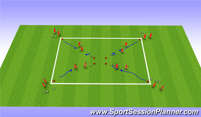 Football/Soccer Session Plan Drill (Colour): cod with passive def