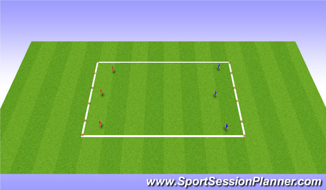 Football/Soccer Session Plan Drill (Colour): 3v3 - 3 gates