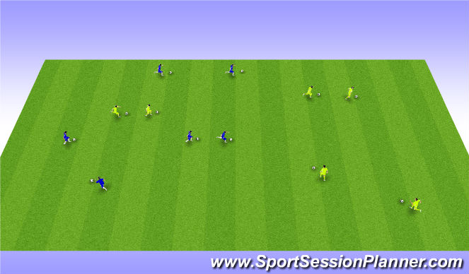 Football/Soccer Session Plan Drill (Colour): Follow Me