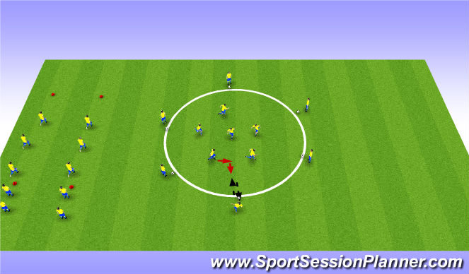 Football/Soccer Session Plan Drill (Colour): Warm up / Ball manipulation