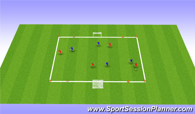 Football/Soccer Session Plan Drill (Colour): SSG