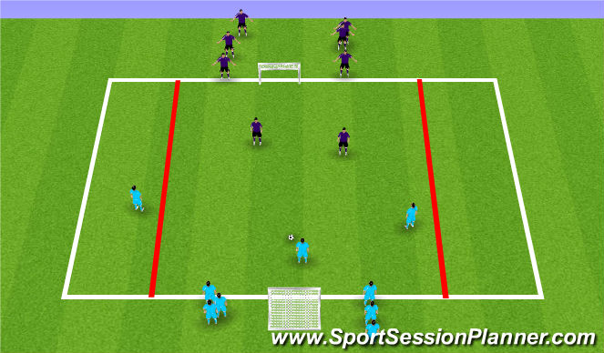Football/Soccer Session Plan Drill (Colour): Expanded Small Activity