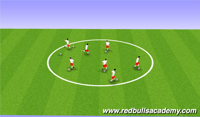Football/Soccer Session Plan Drill (Colour): Ball mastery