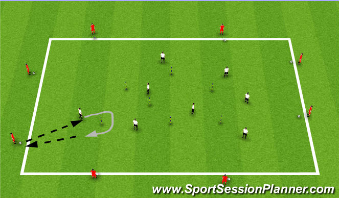 Football/Soccer Session Plan Drill (Colour): Ball Mastery