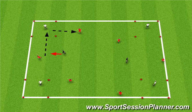 Football/Soccer Session Plan Drill (Colour): White Team