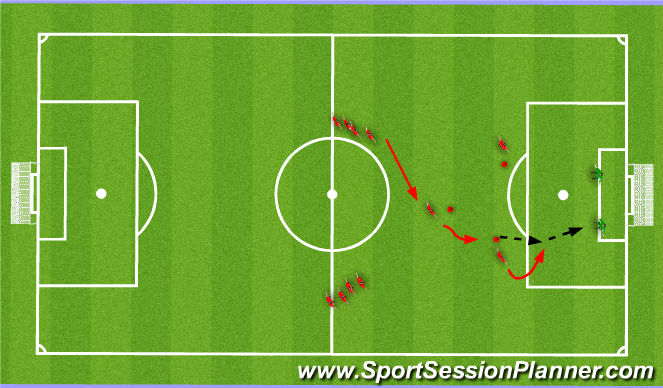 Football/Soccer Session Plan Drill (Colour): Positioning Game 1