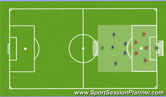 Football/Soccer Session Plan Drill (Colour): Conditioning game