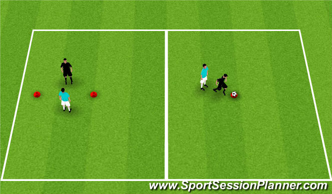 Football/Soccer Session Plan Drill (Colour): Warm up