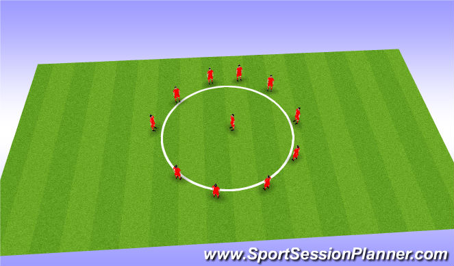 Football/Soccer Session Plan Drill (Colour): Warm Down