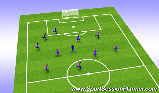 Football/Soccer Session Plan Drill (Colour): Warm Up
