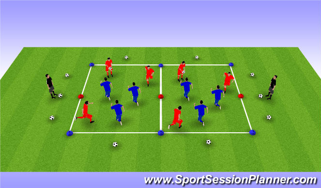 Football/Soccer Session Plan Drill (Colour): Warm-up