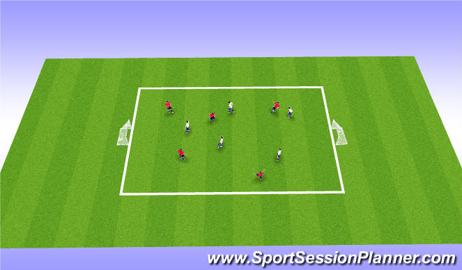 Football/Soccer Session Plan Drill (Colour): SSG