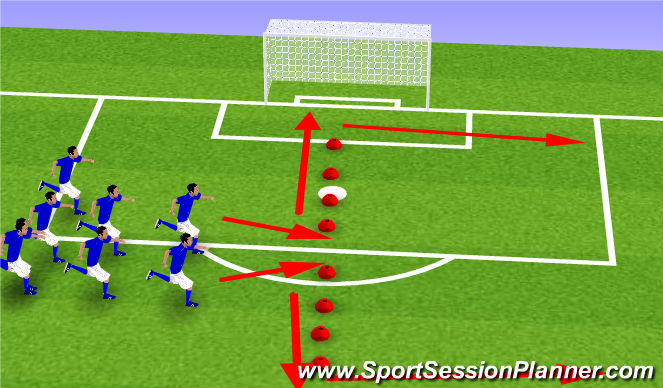 Football/Soccer Session Plan Drill (Colour): Warm Up