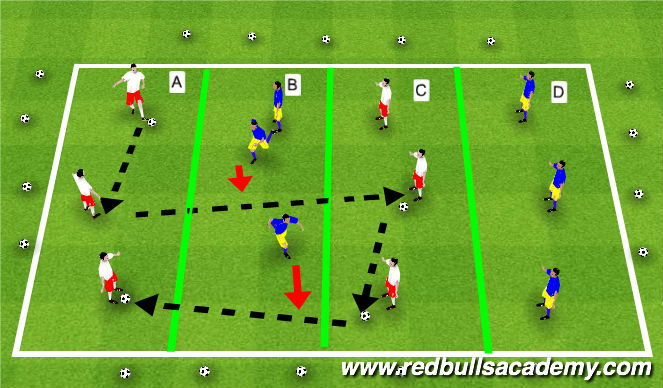 Football/Soccer Session Plan Drill (Colour): Warm Up(fussbal)