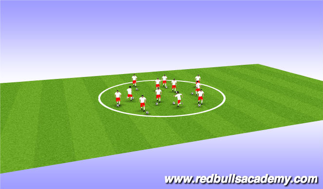 Football/Soccer Session Plan Drill (Colour): Warm up