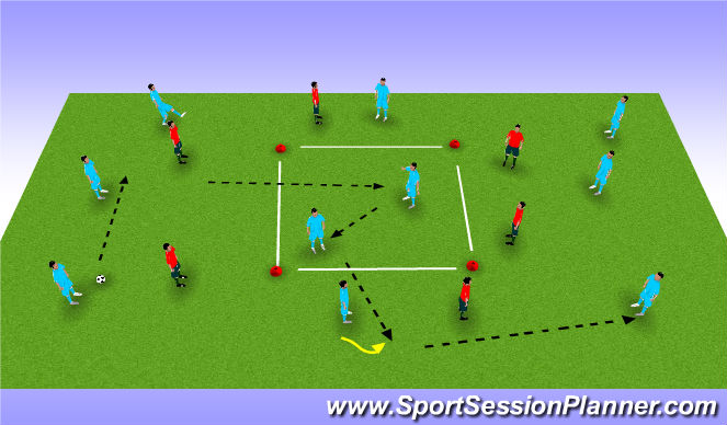 Football/Soccer Session Plan Drill (Colour): Possession :box