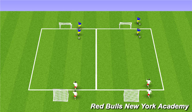 Football/Soccer Session Plan Drill (Colour): 1v1
