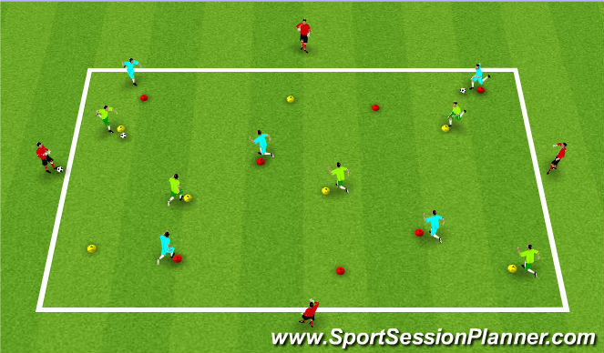 Football/Soccer Session Plan Drill (Colour): Passing Practice