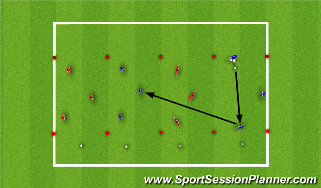 Football/Soccer Session Plan Drill (Colour): Training 2