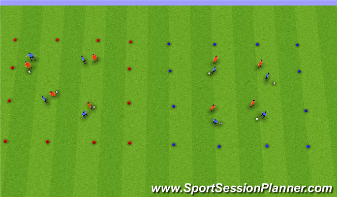Football/Soccer Session Plan Drill (Colour): Set Up