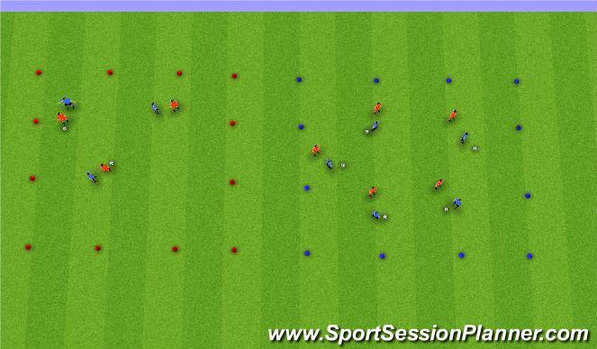 Football/Soccer Session Plan Drill (Colour): Progressions