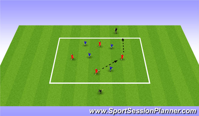 Football/Soccer Session Plan Drill (Colour): SSG