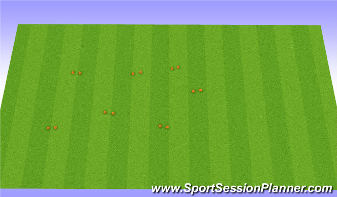 Football/Soccer Session Plan Drill (Colour): Passing moves - Go around the defender