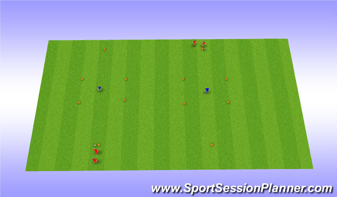 Football/Soccer Session Plan Drill (Colour): Passing moves - Go around the player in the box