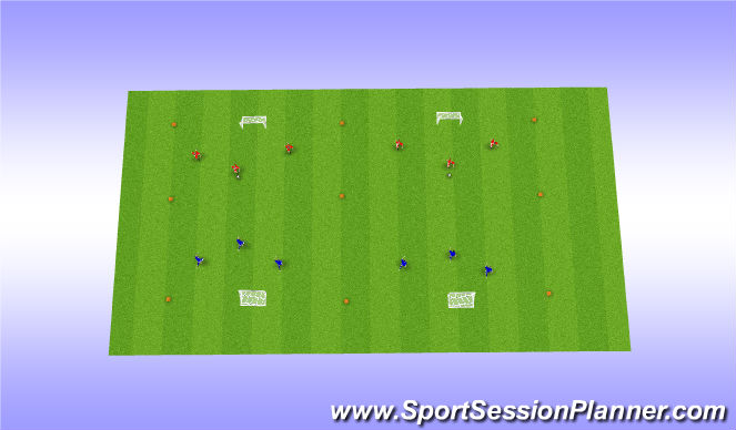 Football/Soccer Session Plan Drill (Colour): Scrimmage