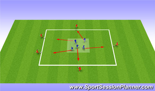 Football/Soccer Session Plan Drill (Colour): Passing and receiving