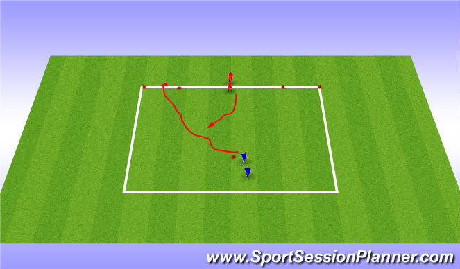 Football/Soccer Session Plan Drill (Colour): Two Gates