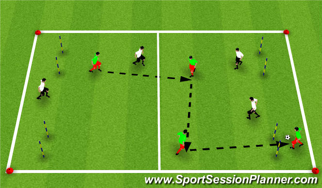 Football/Soccer Session Plan Drill (Colour): Global - Movement off the Ball