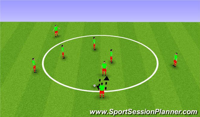 Football/Soccer Session Plan Drill (Colour): Global - Rondo 1