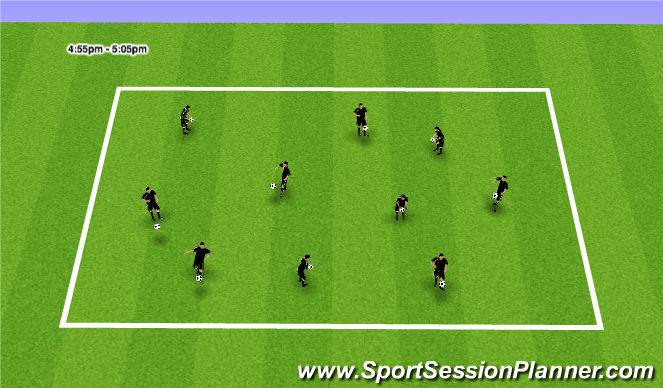 Football/Soccer Session Plan Drill (Colour): Juggling - Pre Training Activity