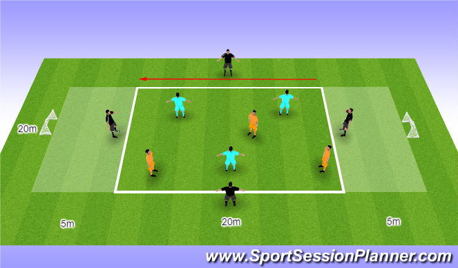 Football/Soccer Session Plan Drill (Colour): Skill Training