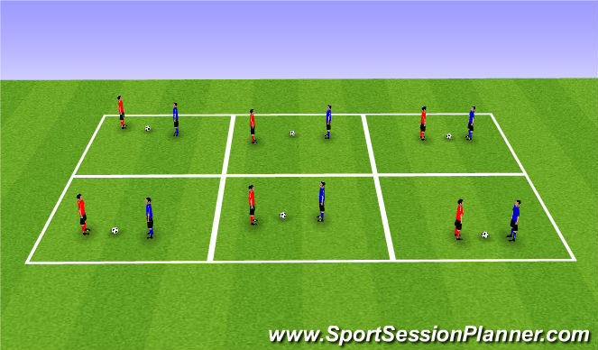 Football/Soccer Session Plan Drill (Colour): Ball Grab