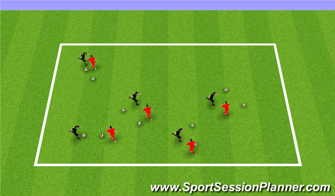 Football/Soccer Session Plan Drill (Colour): Warm-up; Bumpber balls