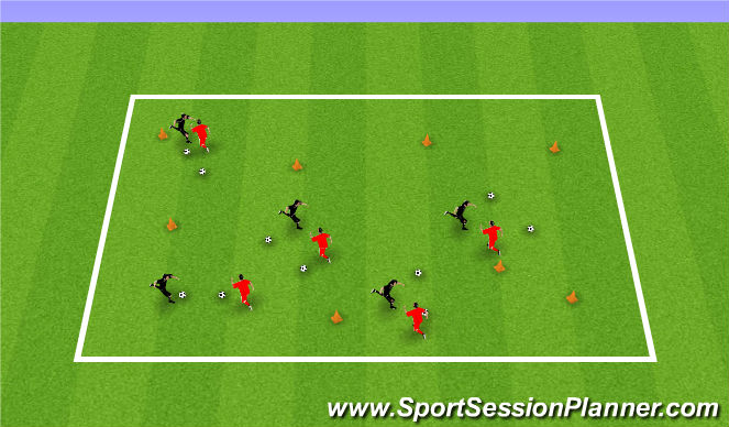 Football/Soccer Session Plan Drill (Colour): Lost diamond